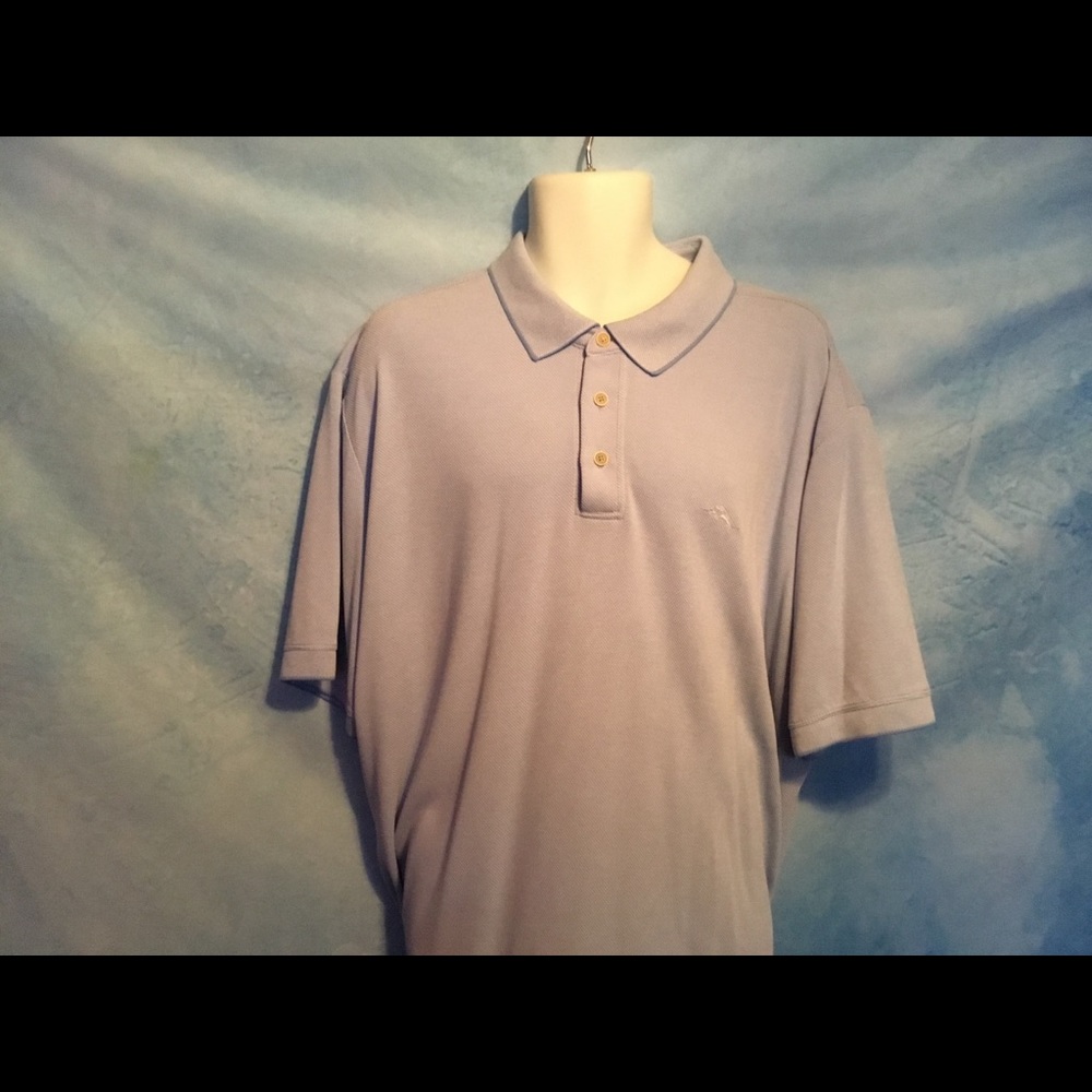 Tommy Bahama light skyblue polo shirt XL like new